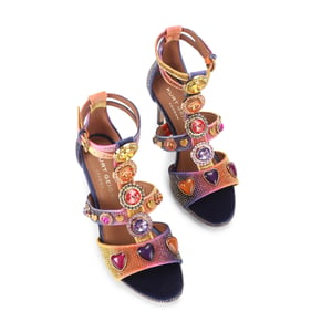 Kurt Geiger London Velvet Gem High Gladiator Sandals