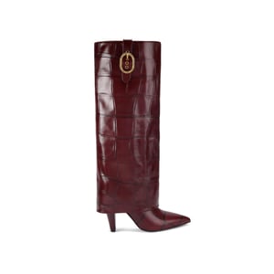 Kurt Geiger London Leather Fold Over Tall Boots
