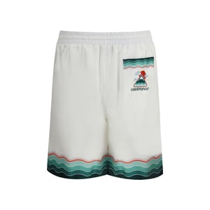 Silk Shorts Wavy Pattern