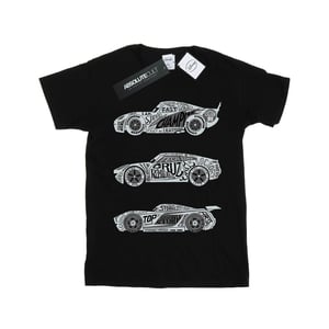 Disney Jongens Cars Tekst Racers T-Shirt (Zwart)