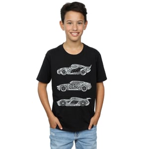 Disney Jongens Cars Tekst Racers T-Shirt (Zwart)
