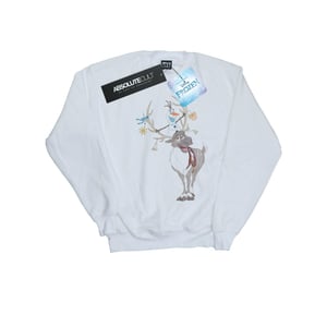 Disney Heren Frozen Sven en Olaf Kerst Ornamenten Sweatshirt (Wit)