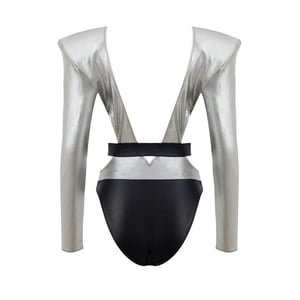 Ceintuurswimsuit met Lange Mouwen