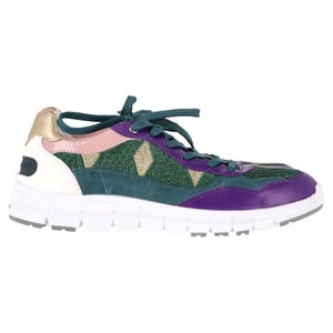 Dolce & Gabbana Mardi Gras lage sneakers in veelkleurig leer en suède.