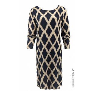 FOS Amsterdam Fos jurk fiona ruit navy