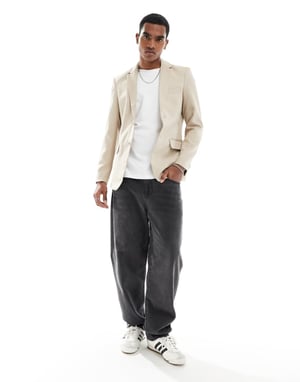 ONLY & SONS slim fit kavaj i beige