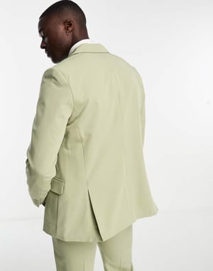Only & Sons slim kostymjacka i dammig oliv