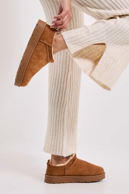 Pamela Cozy Faux Suede Fur Trim Boots