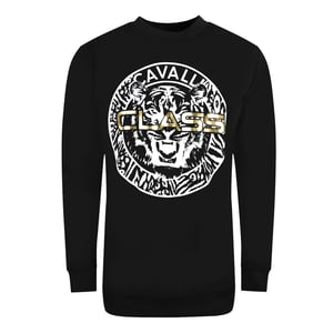 Cavalli Class Large Circle Logo Dames Zwarte Sweatshirt