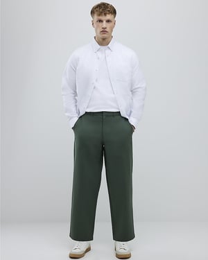 River Island Mens Chino Trousers Khaki Barrell Leg