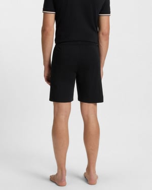 Unique with Tape Trims Pyjama Shorts in Black