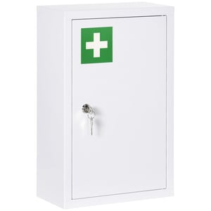 4goodz Medicijnkastje metaal ehbo-kastje met slot 14x30x46 cm -