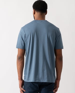 Diragolino212 HUGO Diragolino212 Label Logo Mens T-Shirt T-Shirt in Blue