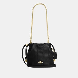 Faye Mini Drawstring Bag With Quilting