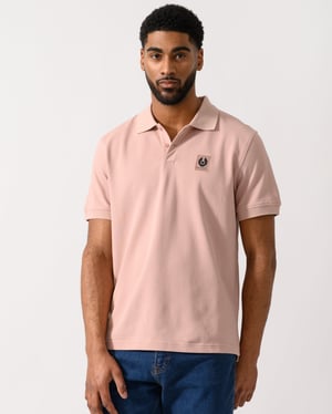 Short Sleeve Polo in Coral