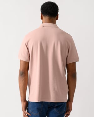 Short Sleeve Polo in Coral