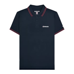 Lambretta Mens Tipped Big & Tall Polo Shirt (Dark Navy/Burgundy)