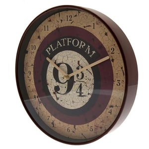 Harry Potter Plattform 9 3/4 väggklocka (Kräm/brun)