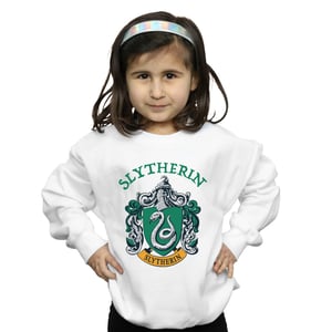 Harry Potter Sweatshirt met Slytherin helm voor meisjes (Wit)
