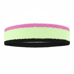 Nike Swoosh Colour Block Headband (Volt/Pink/Black)