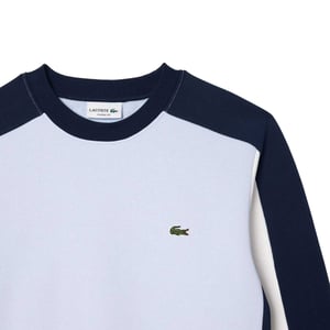 Lacoste Heren Sweatshirt met Colour Block Crew Hals (Blauw/Wit)