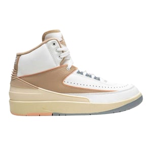 Nike Heren Air Jordan 2 Retro Leren Trainers (Wit/Tan)