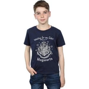 Harry Potter Jongens Wachten Op Mijn Brief Hogwarts Katoenen T-Shirt (Marineblauw)