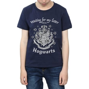 Harry Potter Jongens Wachten Op Mijn Brief Hogwarts Katoenen T-Shirt (Marineblauw)