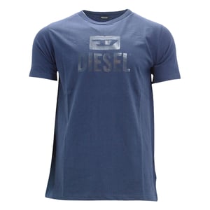 Diesel Heren Monotone Logo T-Shirt (Totale Verduistering)