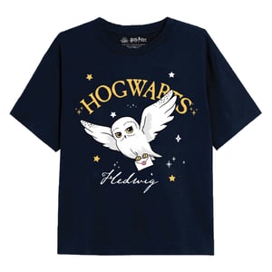 Harry Potter Meisjes Hedwig Zweinstein T-Shirt (Marine)