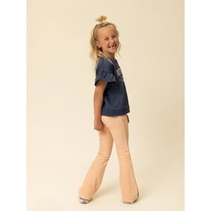 Looxs Revolution Flared corduroy broek soft apricot voor meisjes in de kleur