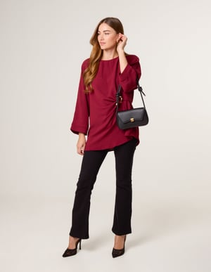 Detail Side Gathered Blouse