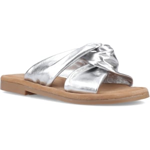 Hush Puppies Amy Wide Fit Leather Women's Silver Standard Sandals