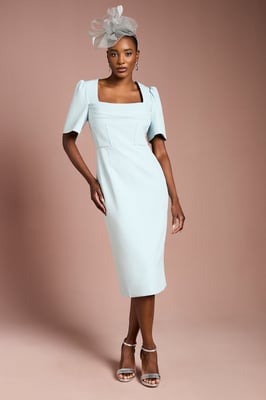 Short Sleeve Corset Pencil Dress
