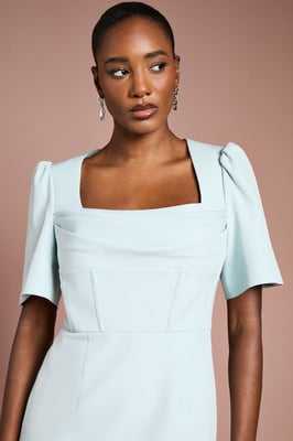 Short Sleeve Corset Pencil Dress