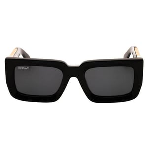 Off White Boston zonnebril voor volwassenen (Zwart/Goud/Donkergrijs)