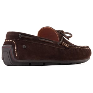 Base London Brooks Leren Herenschoenen in Gebrande Bruin Standaard Instappers