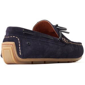 Base London Brooks Leren Heren Navy Standaard Instappers