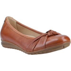 Hush Puppies Lilith Läder Dams Tan Standard Ballerinor