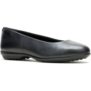 Hush Puppies Alice Platte Leren Dames Zwarte Standaard Ballerina's