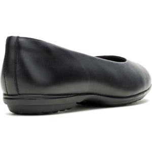 Hush Puppies Alice Platte Leren Dames Zwarte Standaard Ballerina's