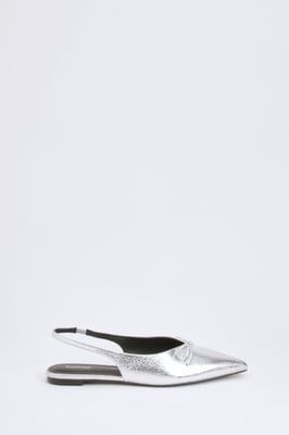 Bow Detail Pointed Slingback Flats