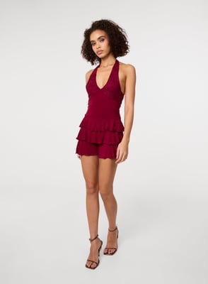 Lace Ruffle Playsuit