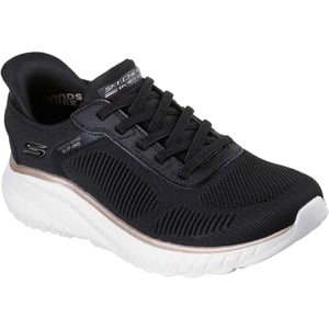 Skechers BOBS Sport Squad Chaos Textiel Dames Zwart/Goud Standaard Sneakers