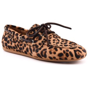 Sperry Slimboat Läder Dam Leopard Standard Båtskor