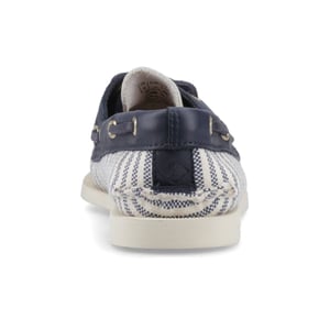 Sperry Äkta Original Textil Dam Segelskor i Vitt/Navy Standard