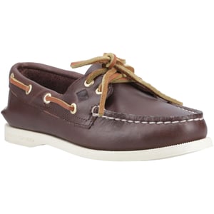 Sperry Authentic 2 Öga Läder Kvinna Bruna Standard Båtskor