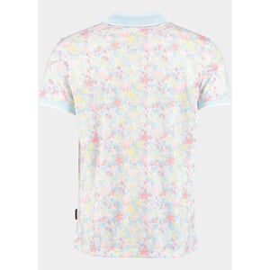 Innocente Polo korte mouw bloemprint met licht 25008/soft blue