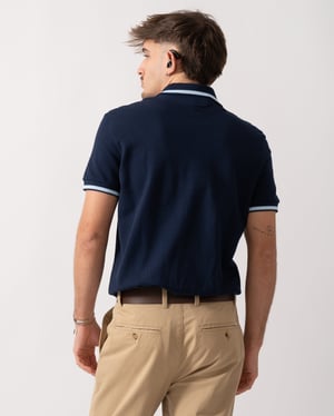 Regular Fit Polo Shirt in Dark Blue