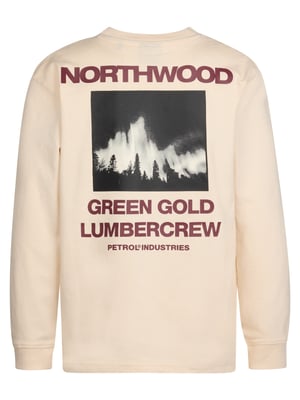 Petrol Industries - Jongens Backprint T-shirt White Mountain - Geel